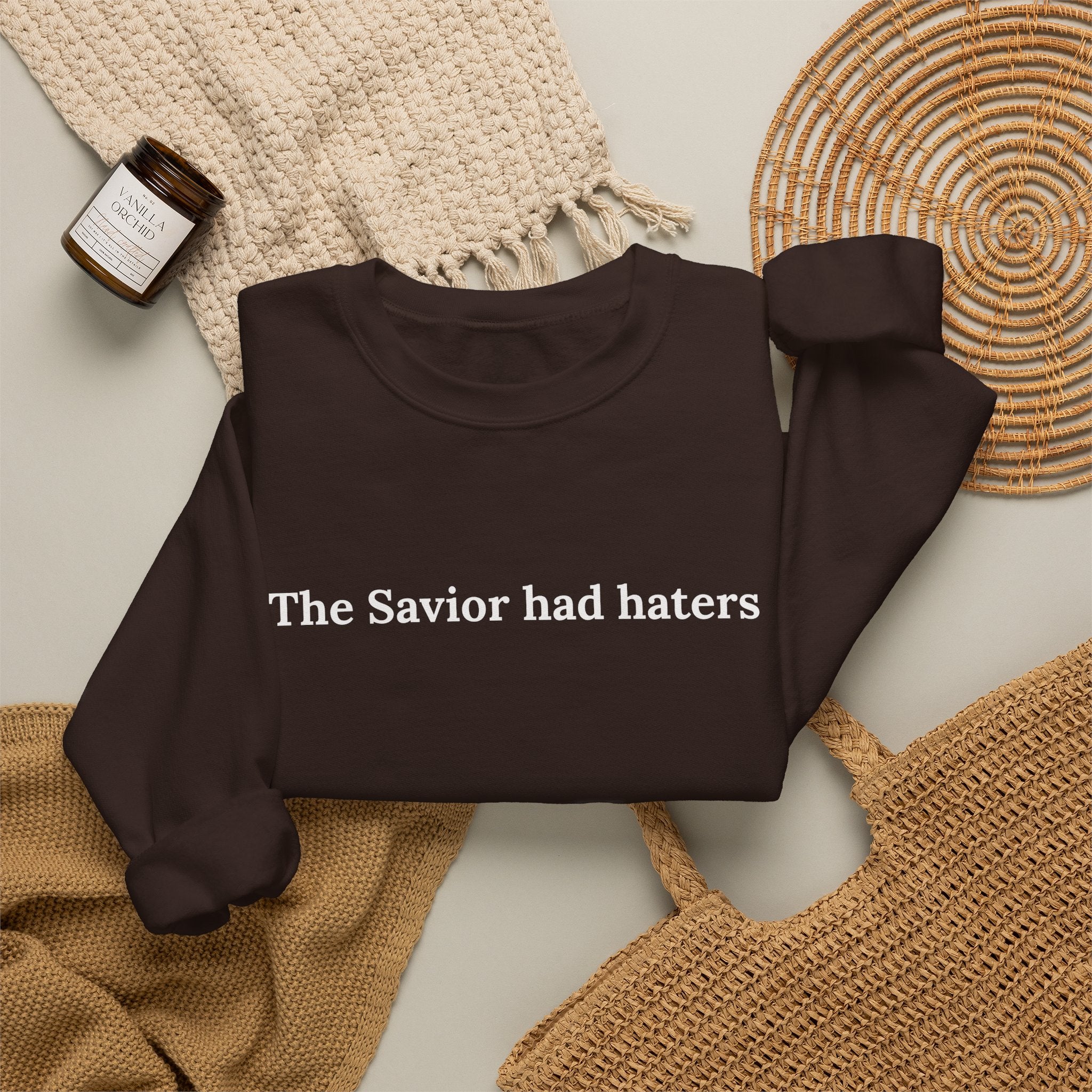 Christian Crewneck Sweatshirt "My Savior is Brown" –  Pullover