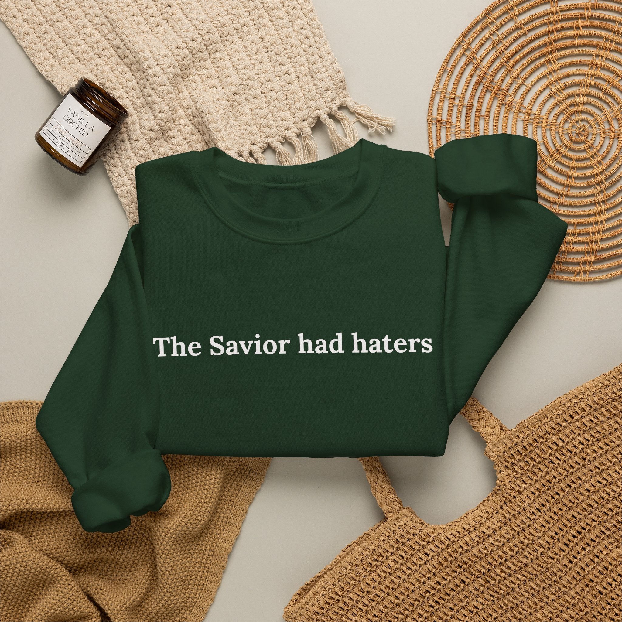 Christian Crewneck Sweatshirt "My Savior is Brown" –  Pullover