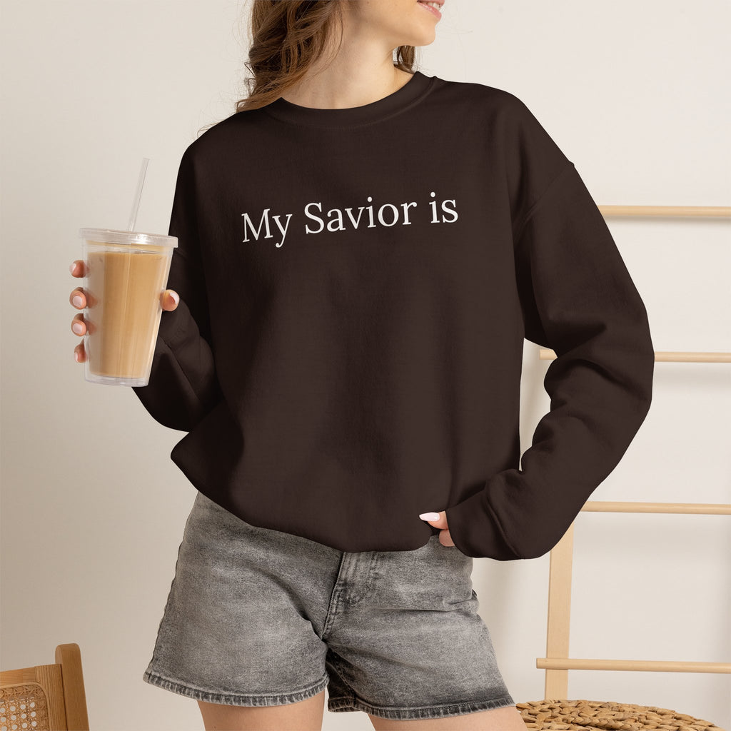 Christian Crewneck Sweatshirt "My Savior is Brown" –  Pullover